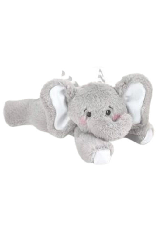 Light Gray Baby Spout Plush Stuffed Animal Gray Elephant with Rattle