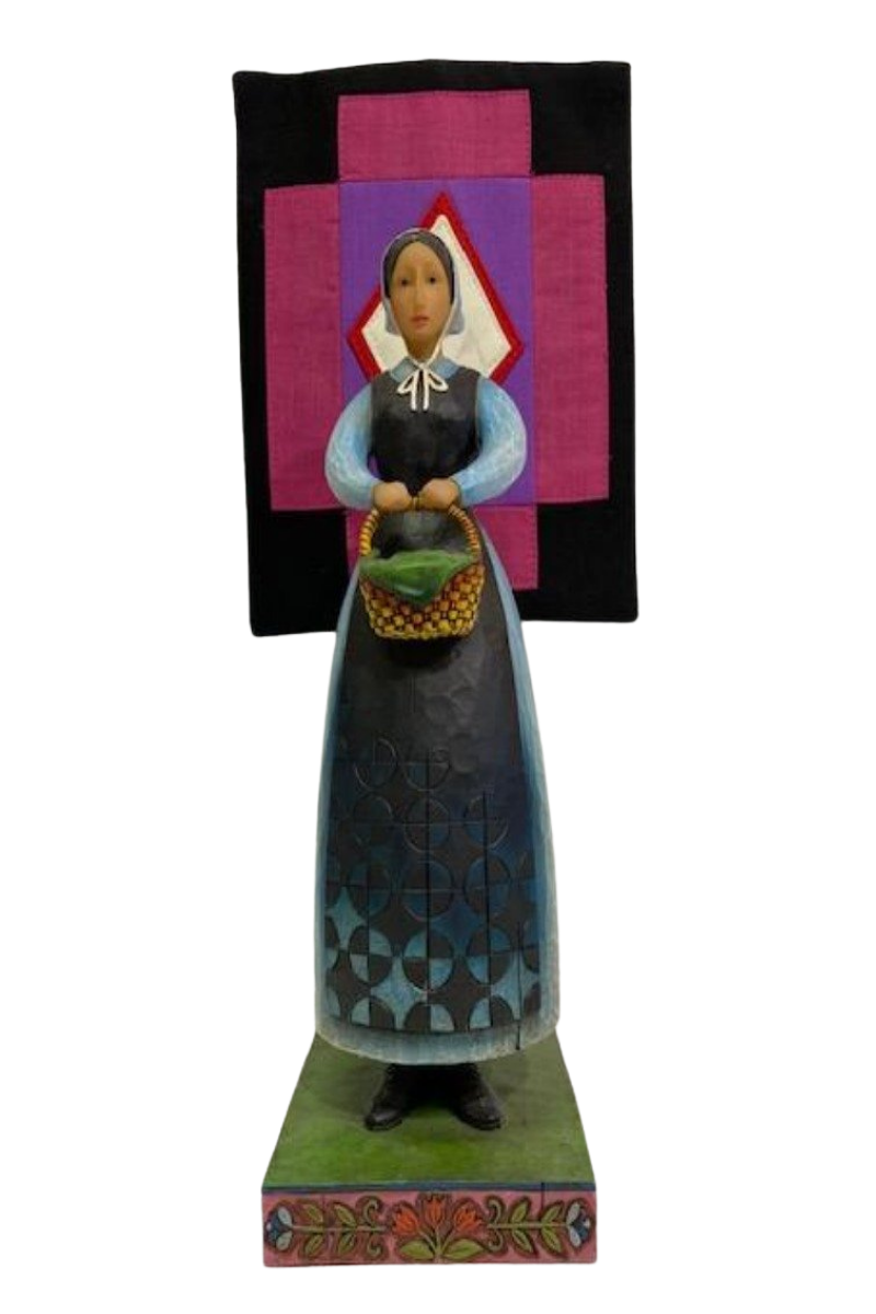 "Pure and Simply" Amish Woman w/Quilt Figurine
