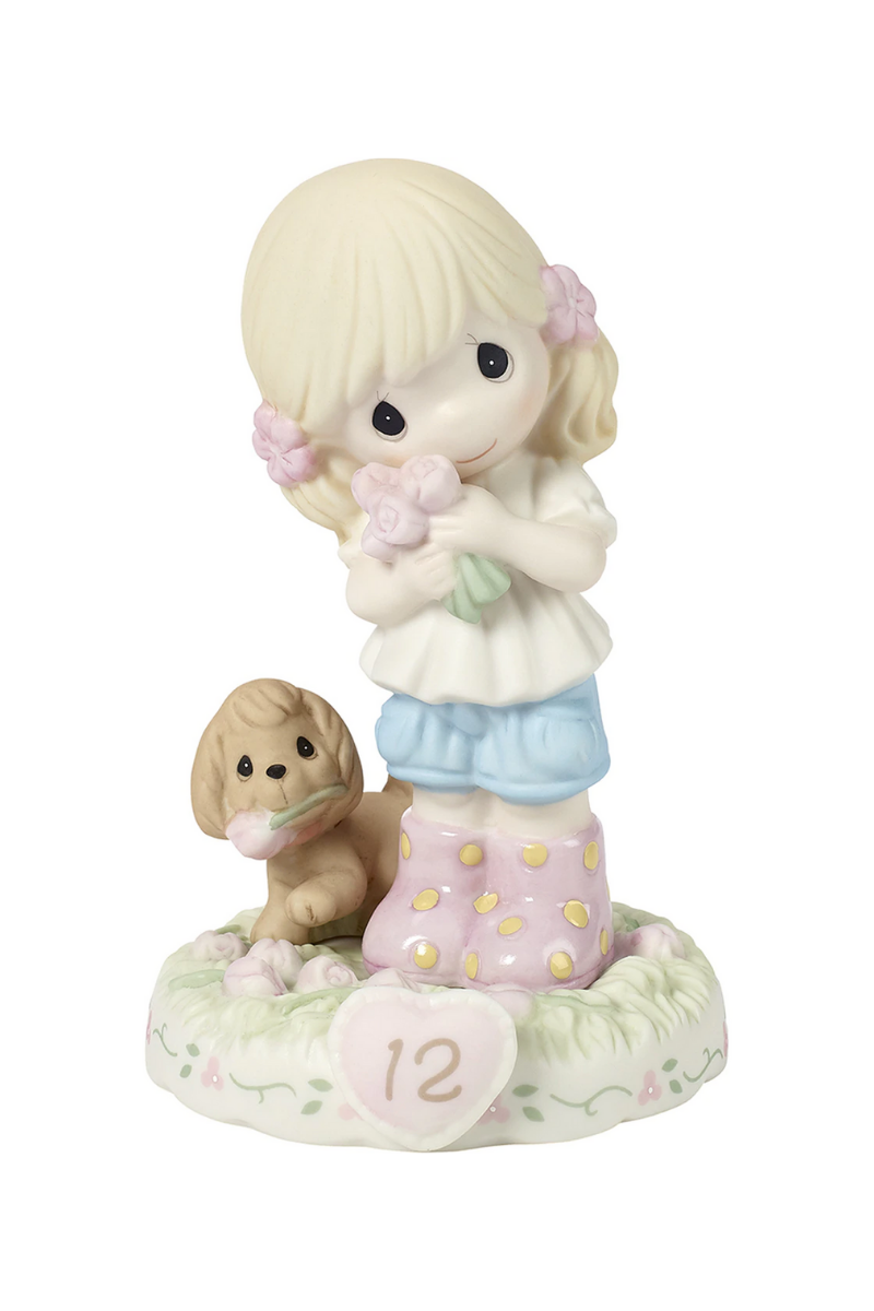 Light Gray Growing In Grace Age "12" Blonde Girl