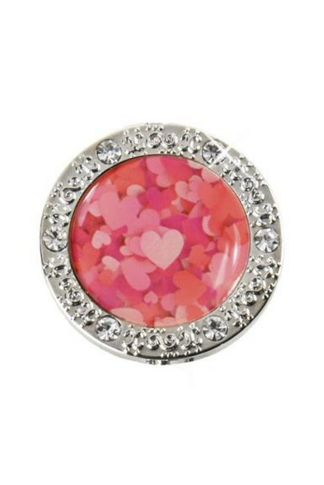 Bling Confetti Hearts Finders Key Purse