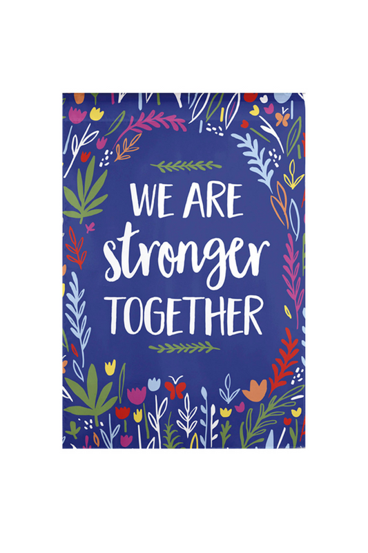 Dark Slate Blue Stronger Together Garden Flag