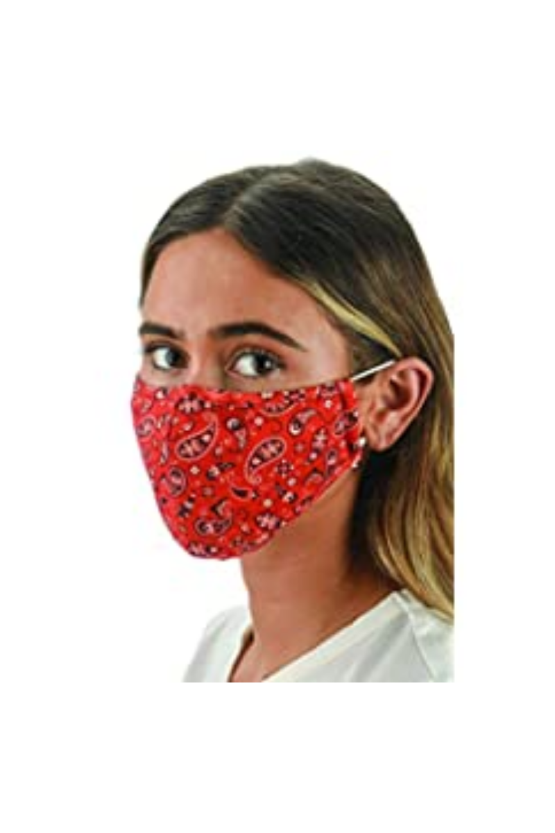 Snoozies 3-Layer Washable Face Covering with Filters & Nose Bridge