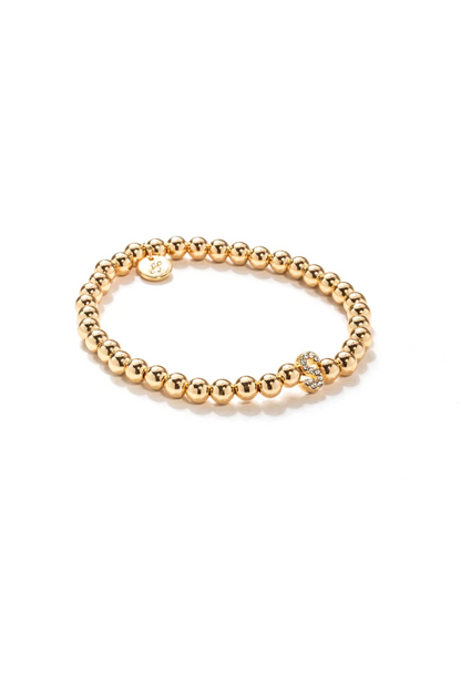Wheat Soul Stacks Bracelet Bar - Crystal Letters and Icons
