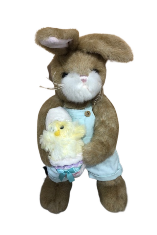 Dim Gray Colorful Boy Plush Bunny