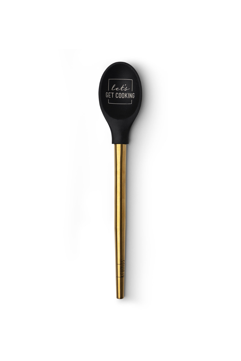 Black Krumbs Kitchen Elements Spoon w/Metallic Gold Handle