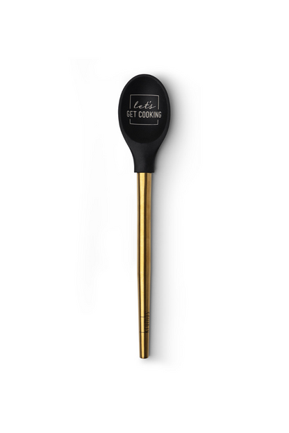 Black Krumbs Kitchen Elements Spoon w/Metallic Gold Handle