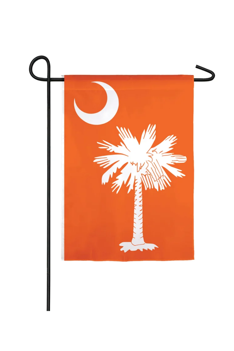 SC Palmetto Orange Garden Flag