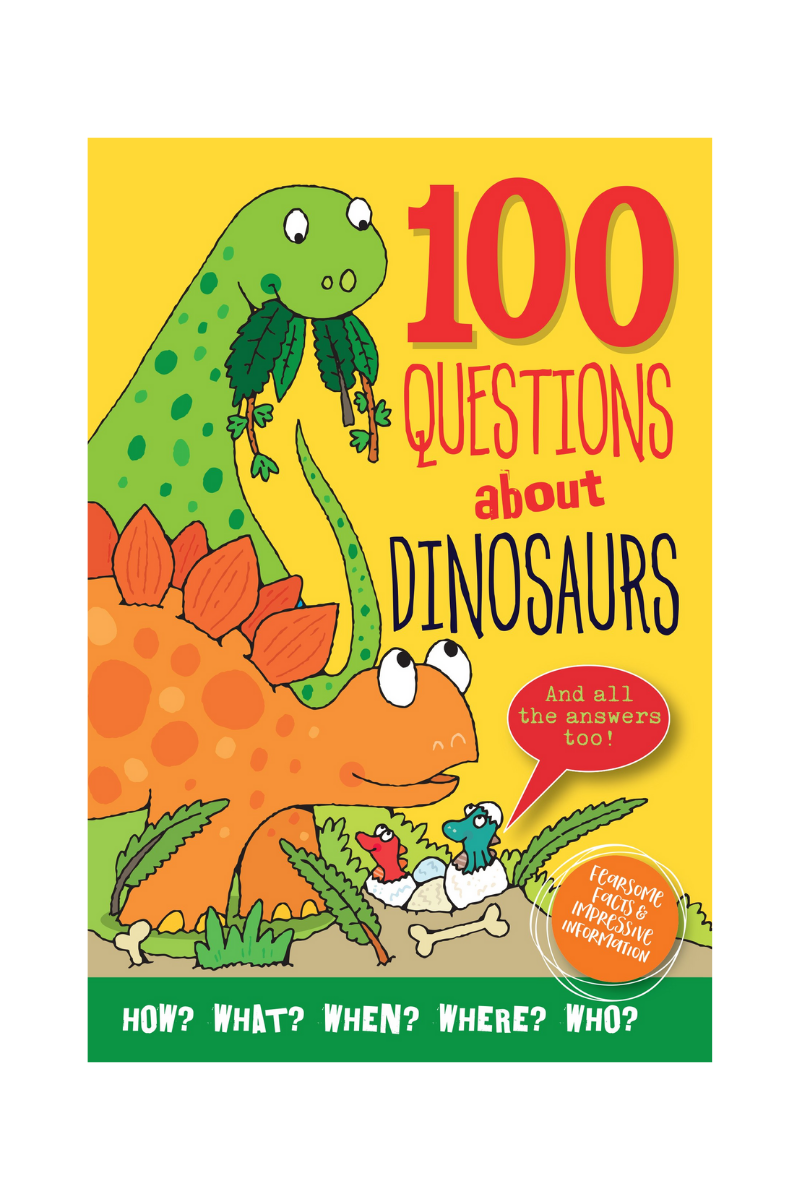 Forest Green "100 Questions About Dinosaurs" Children's Book