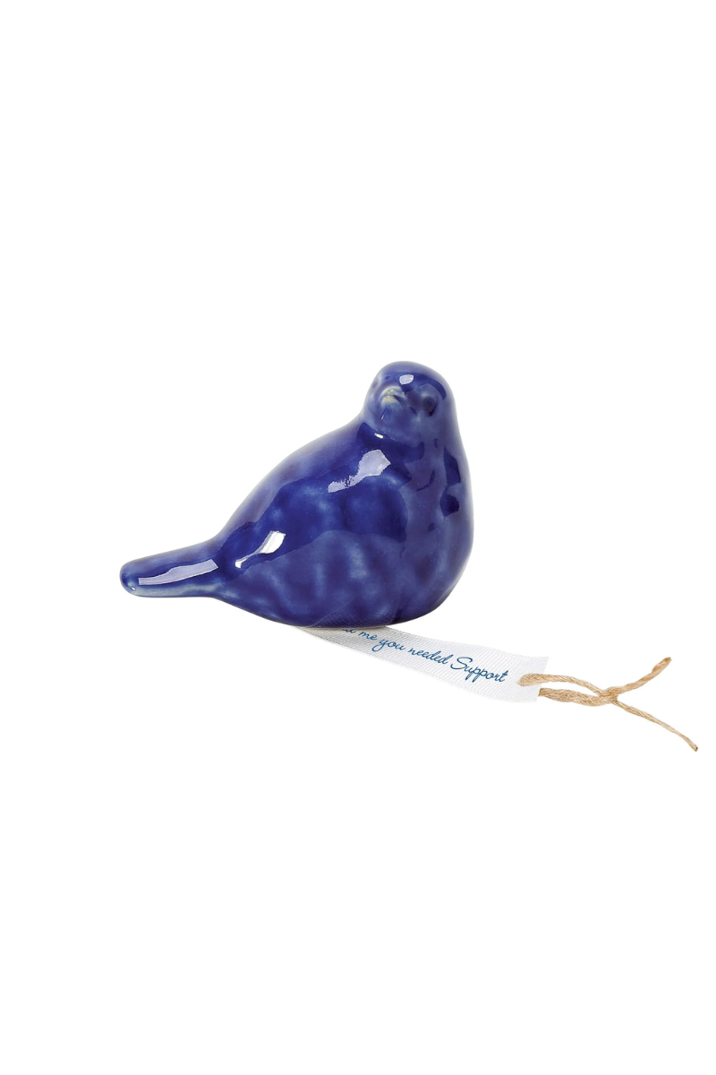 Dark Slate Blue Some Support Messenger Bird by Izzy and Oliver