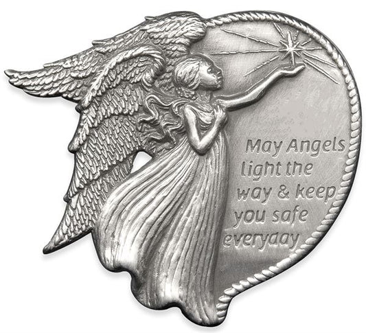 Gray Angel Light the Way - Mini Plaque