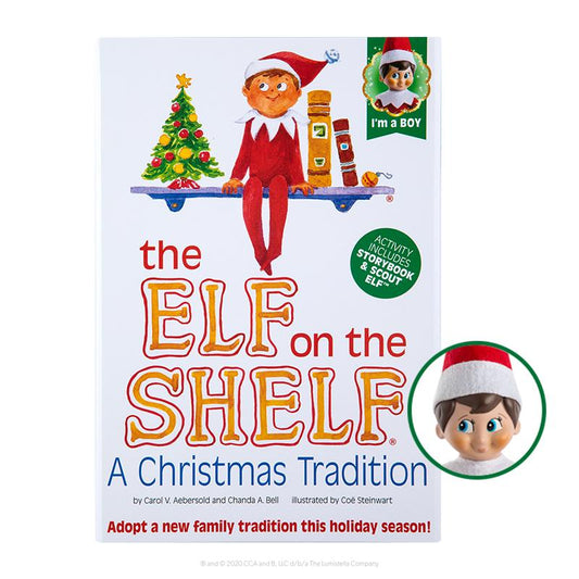 Lavender The Elf on the Shelf, Boy Light, Book/Elf set