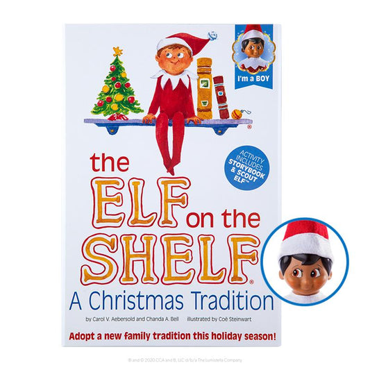 Lavender The Elf On The Shelf, Boy Dark, Book/Elf Set