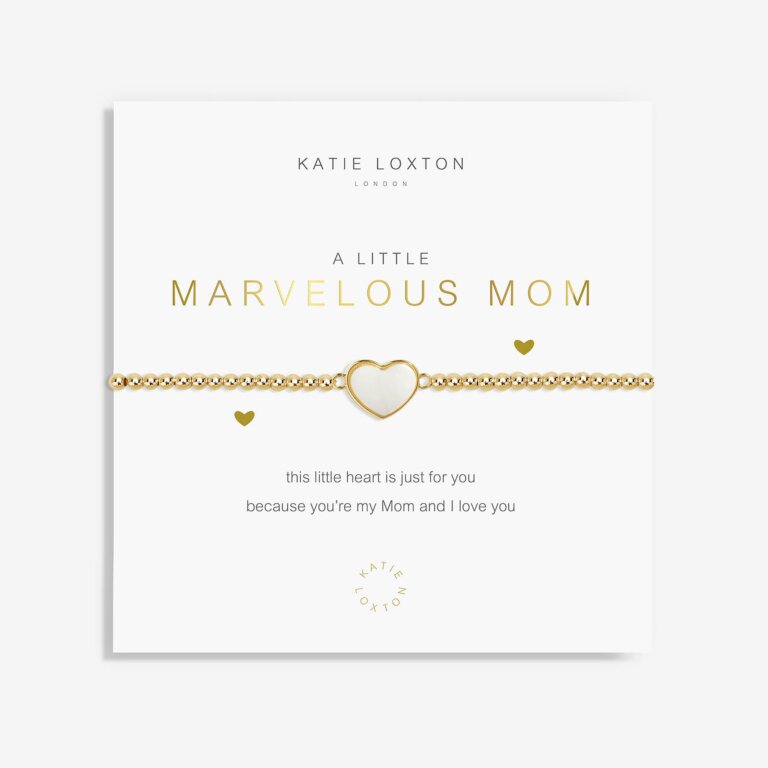 White Smoke Katie Loxton-Gold A Little 'Marvelous Mom' Bracelet